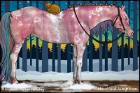 Horse Color:Painted Plaid  White Spotted Brown Pearl Dun Tobiano 