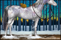 Horse Color:Plaid  White Spotted Brown Onyx Rabicano 