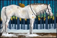 Horse Color:White Spotted Chocolate Silver Buckskin Chinchilla Onyx Splash 