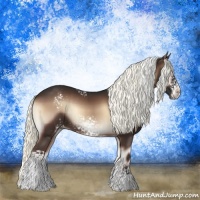 Horse Color:White Spotted Liver Red Onyx Mushroom Rabicano 