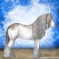 Horse Color:Nacre White Spotted Brown Ice Rabicano