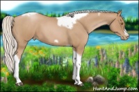 Horse Color:Silver Blue Roan Pearl Tobiano Frame 