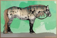 Horse Color:Void Plaid  White Spotted Liver Red Dun Onyx Tobiano