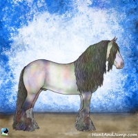 Horse Color:Nacre Brown Chinchilla Rabicano 