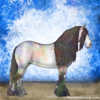 Horse Color:Nacre White Spotted Brown Chinchilla Dun