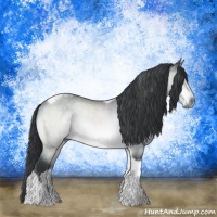 Horse Color:Brown Chinchilla Onyx Tobiano 