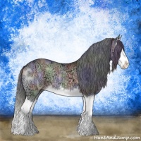 Horse Color:Nacre Bay Chinchilla Ice Onyx Sabino Splash 