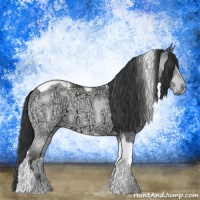Horse Color:Brown Chinchilla Ice Sabino Tobiano 