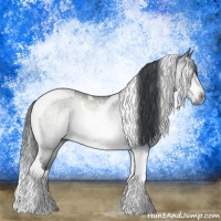 Horse Color:Brown Chinchilla Tobiano 