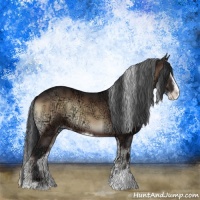 Horse Color:Brown Ice Onyx Sabino
