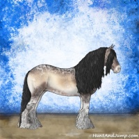 Horse Color:Brown Ice Onyx Sabino