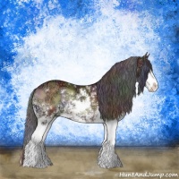 Horse Color:Nacre Brown Ice Onyx Sabino