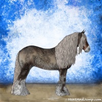 Horse Color:Silver Blue Onyx Ice Sabino 