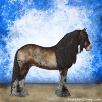 Horse Color:Brown Ice Onyx Sabino