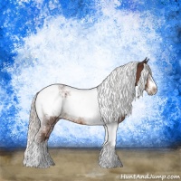 Horse Color:Silver Brown Ice Sabino Tobiano Frame Rabicano 
