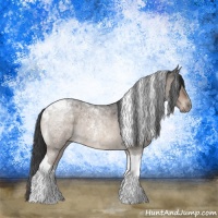 Horse Color:Brown Ice Roan Dun Tobiano Rabicano 