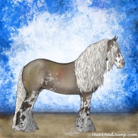 Horse Color:Liver Red Dun Mushroom Sabino Brindle