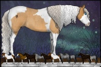 Horse Color:Silver Buckskin Roan Splash Tobiano