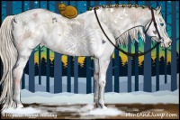 Horse Color:White Spotted Chocolate Palomino Ice Pearl Dun Splash Tobiano 