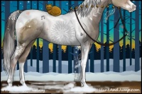 Horse Color:Liver Red Dun Ice Sabino Tobiano