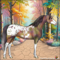 Horse Color:Nacre Bay Splash Frame Appaloosa 