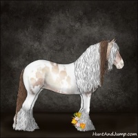 Horse Color:White Spotted Blue Onyx Ice Pearl Tobiano 