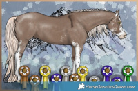 Horse Color:Liver Red Dun Mushroom Sabino 