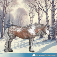 Horse Color:White Spotted Silver Brown Ice Sabino 