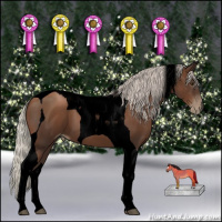 Horse Color:Gray Void Silver Black Pearl Tobiano 