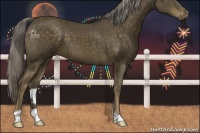 Horse Color:Chocolate Palomino Mushroom 