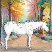 Horse Color:Watercolor Bay Onyx Sabino Appaloosa Brindle 