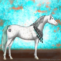 Horse Color:Watercolor Amber Champagne Ice Sabino Appaloosa 