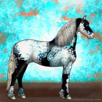 Horse Color:White Spotted Perlino Dun 