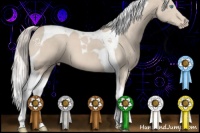 Horse Color:Cremello Mushroom Tobiano