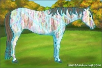 Horse Color:Thunderstruck Chestnut Ice Sabino 