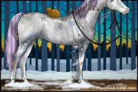 Horse Color:Painted White Spotted Silver Blue Onyx Chinchilla Ice Sabino 