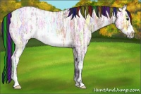 Horse Color:Painted Bay Ice Roan Frame 