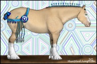 Horse Color:White Spotted Sable Cream Champagne Dun