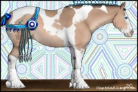 Horse Color:Amber Champagne Splash Tobiano