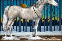 Horse Color:White Spotted Silver Grullo Pearl Mushroom Splash Brindle