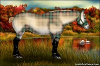 Horse Color:Void Plaid  Liver Red Onyx Tobiano 