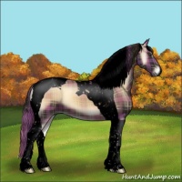 Horse Color:Void Plaid  Liver Red Onyx Tobiano 