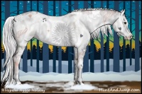 Horse Color:White Spotted Chocolate Silver Grullo Chinchilla Onyx Sabino