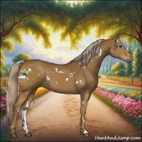 Horse Color:White Spotted Chocolate Palomino 