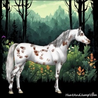 Horse Color:White Spotted Silver Brown Splash 