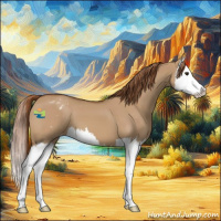 Horse Color:Red Dun Splash Varnish 