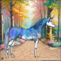 Horse Color:Nacre Watercolor White Spotted Black Splash Appaloosa