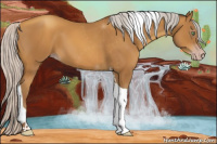 Horse Color:Gray Silver Amber Champagne Tobiano 