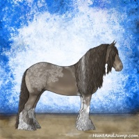 Horse Color:Smoky Black Ice Tobiano Rabicano 