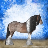Horse Color:Brown Ice Tobiano Rabicano
